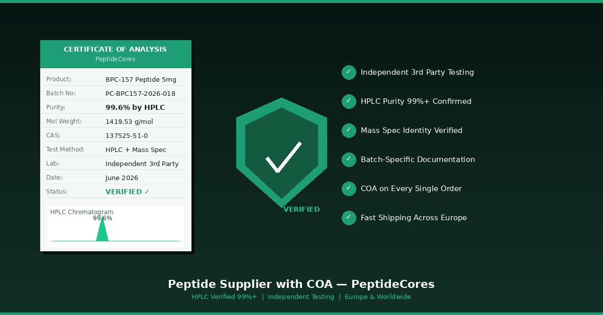 peptide supplier with COA verification HPLC verified PeptideCores