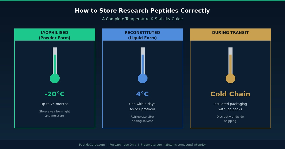 how to store research peptides