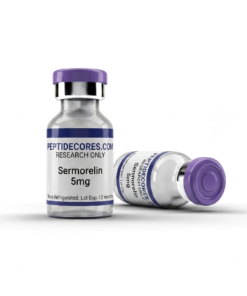 Sermorelin peptide 5mg lyophilised GRF 1-29 GHRH analogue research grade HPLC verified PeptideCores