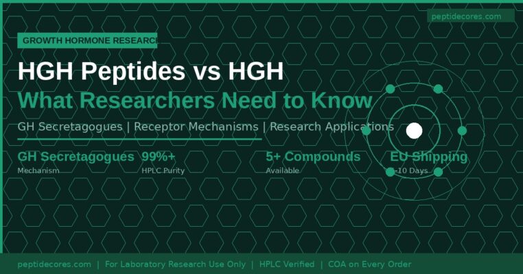 HGH peptides vs HGH research comparison GH secretagogues Europe