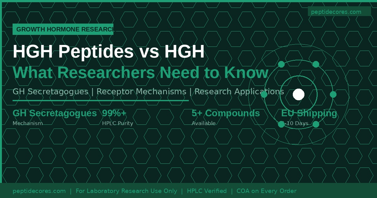 HGH peptides vs HGH research comparison GH secretagogues Europe